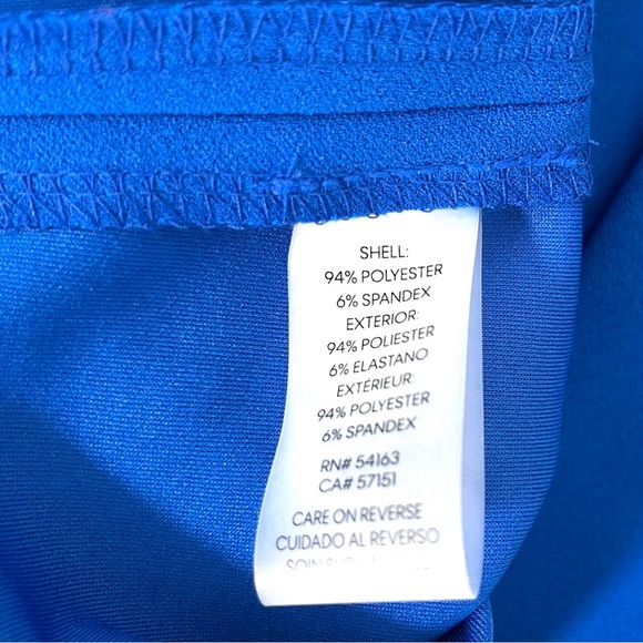 Calvin Klein Dress Womens Plus Size 22W Sheath Flutter Sleeves  Blue - Picture 8 of 10